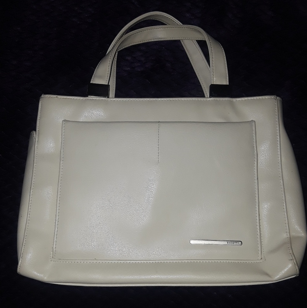 Vintage Rosetti Handbag pearl white